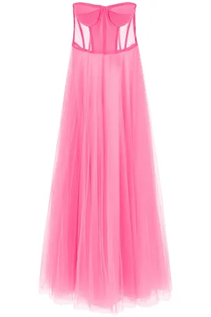 1913 dresscode tulle long bustier dress