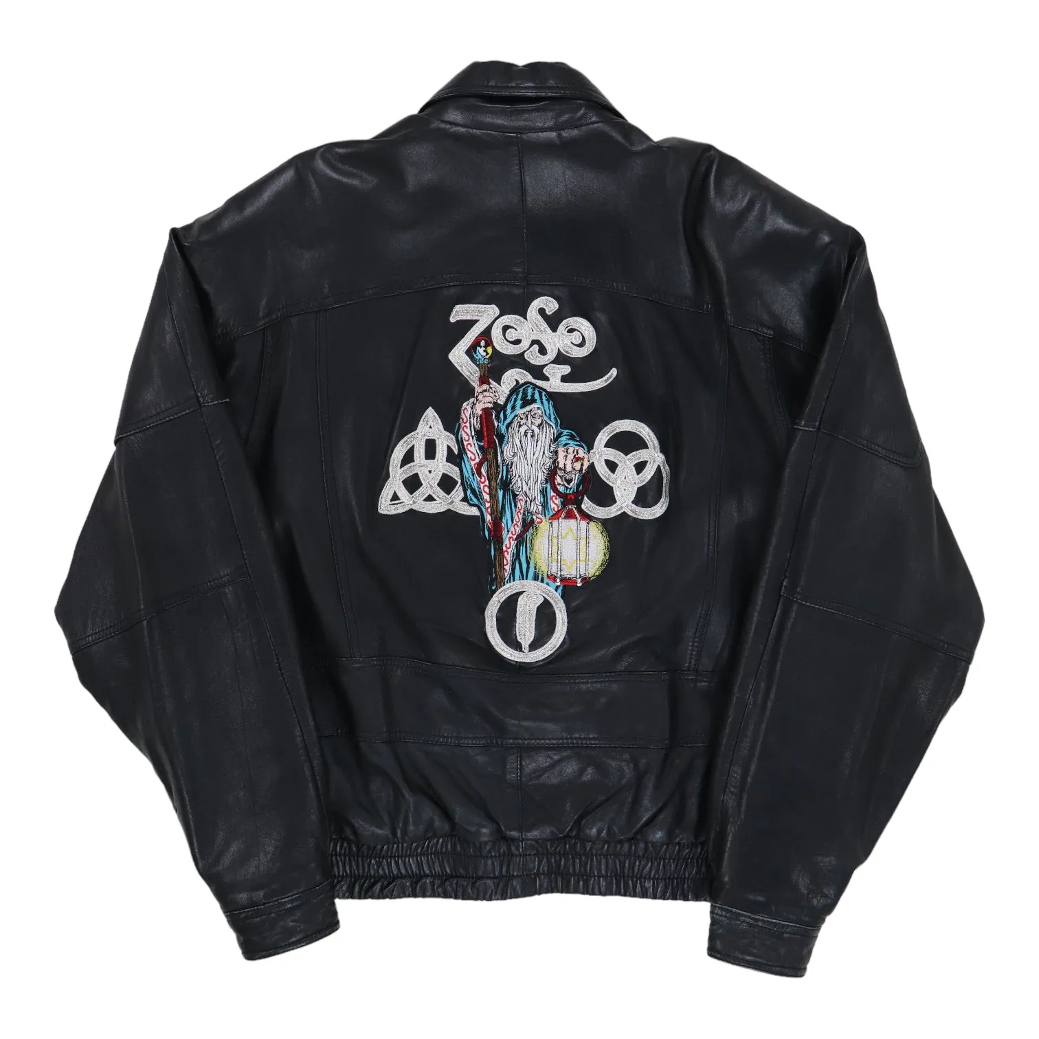 1980s Led Zeppelin ZOSO Leather Jacket