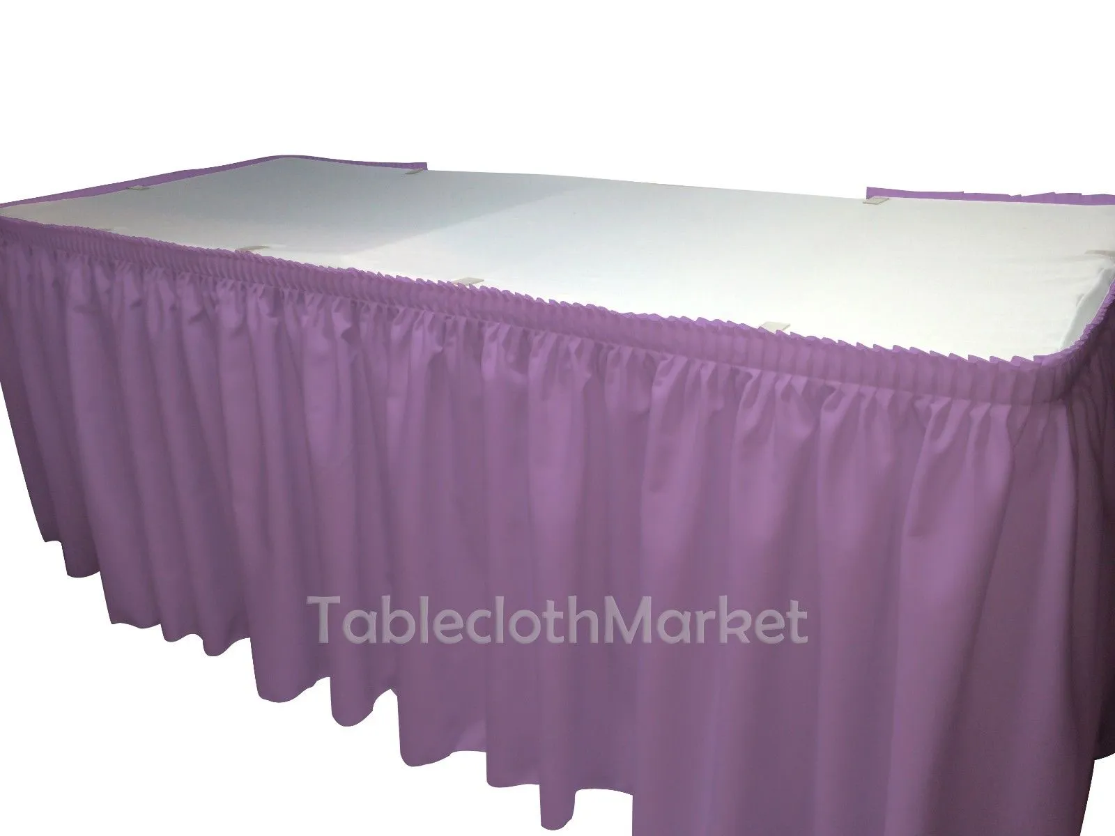 21' Ft. Polyester Pleated Table Set Skirt Skirting  Trade Show 24 Colors"