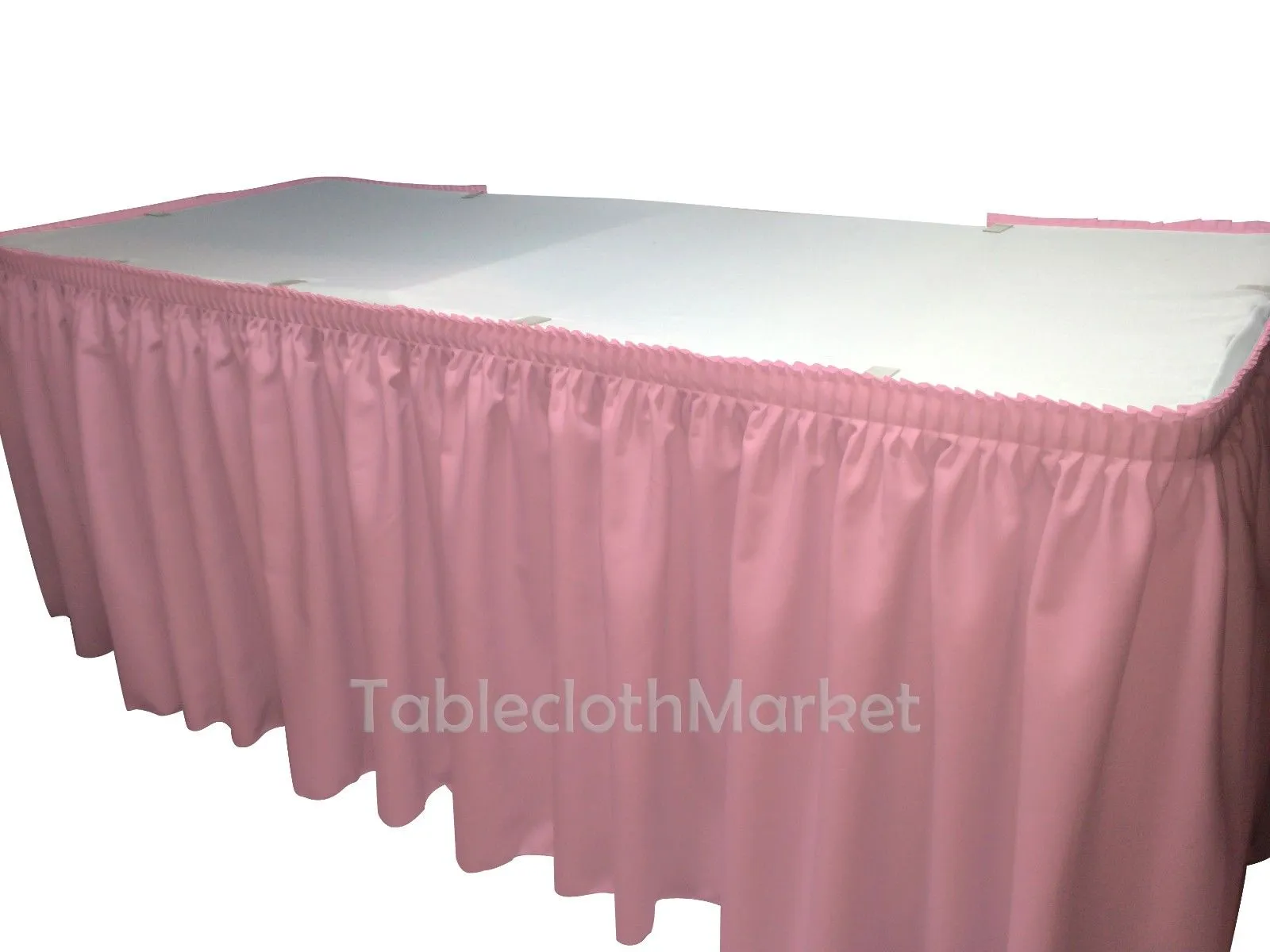 21' Ft. Polyester Pleated Table Set Skirt Skirting  Trade Show 24 Colors"