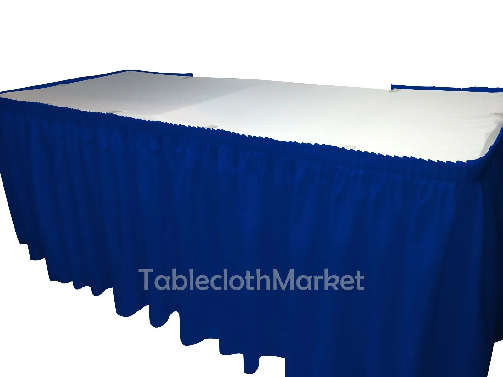 21' Ft. Polyester Pleated Table Set Skirt Skirting  Trade Show 24 Colors"