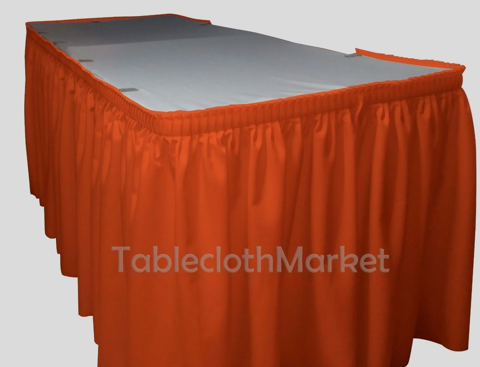 21' Ft. Polyester Pleated Table Set Skirt Skirting  Trade Show 24 Colors"