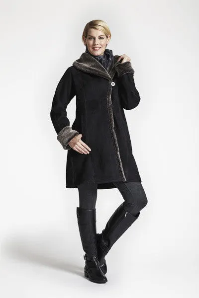 #9025 Shearling Fitted Coat 1/2 price $829