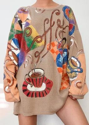 90's Colorful Coffee Knit (M-XL)