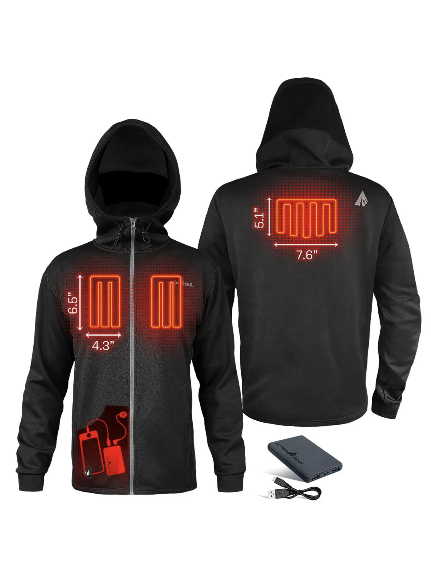 ActionHeat 5V Battery Heated Slim Fit Hoodie - Men's