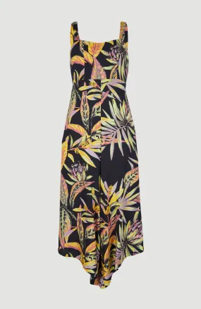 Alba Jumpsuit | Black Tropical Flower