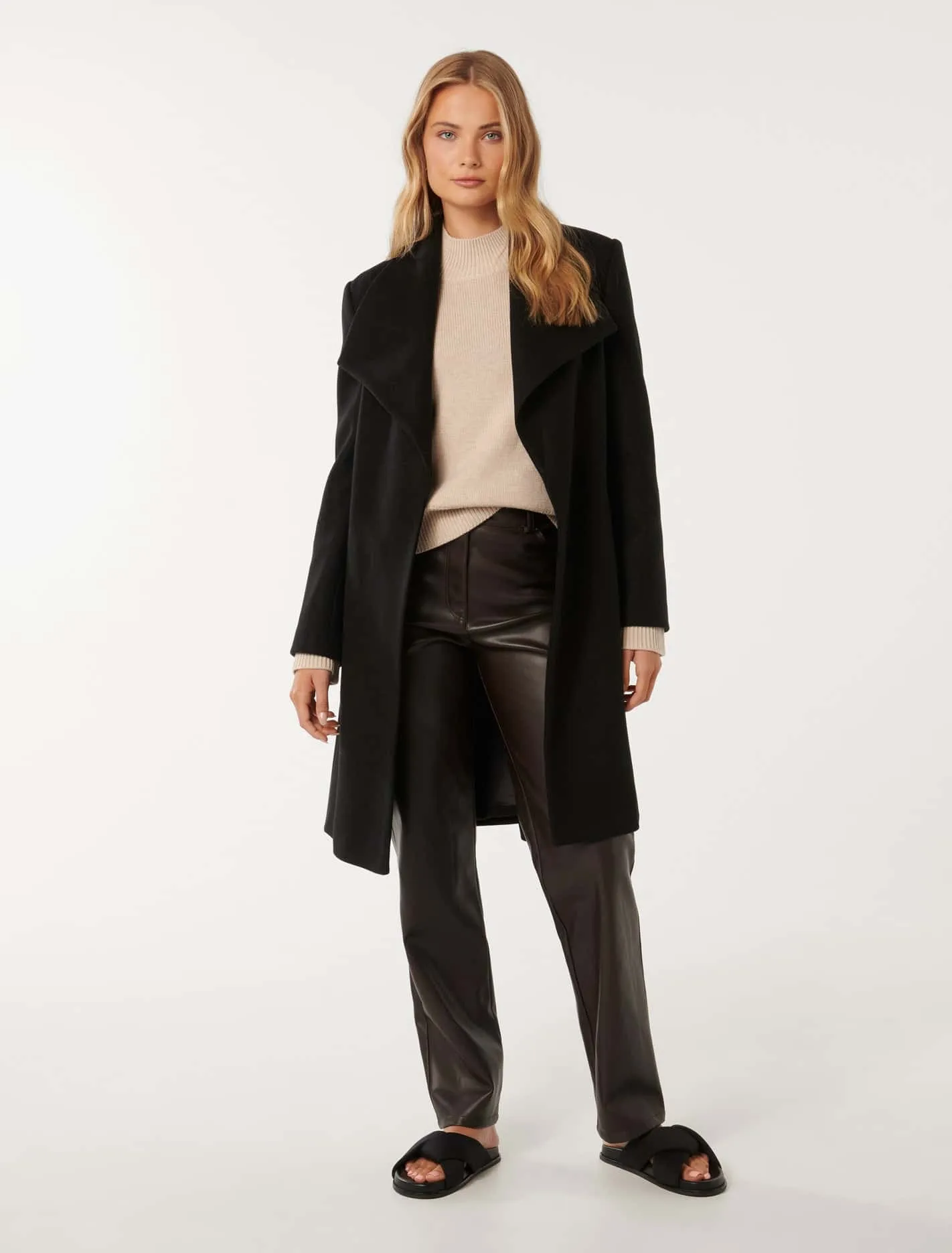 Annika Shawl Collar Wrap Coat