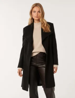 Annika Shawl Collar Wrap Coat