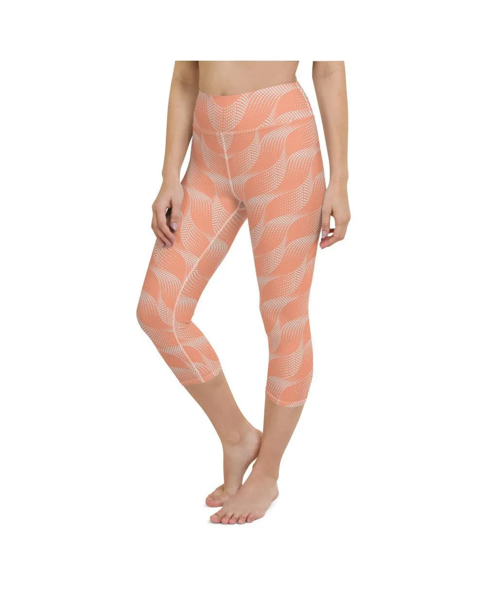 Apricot Wave Yoga Capris