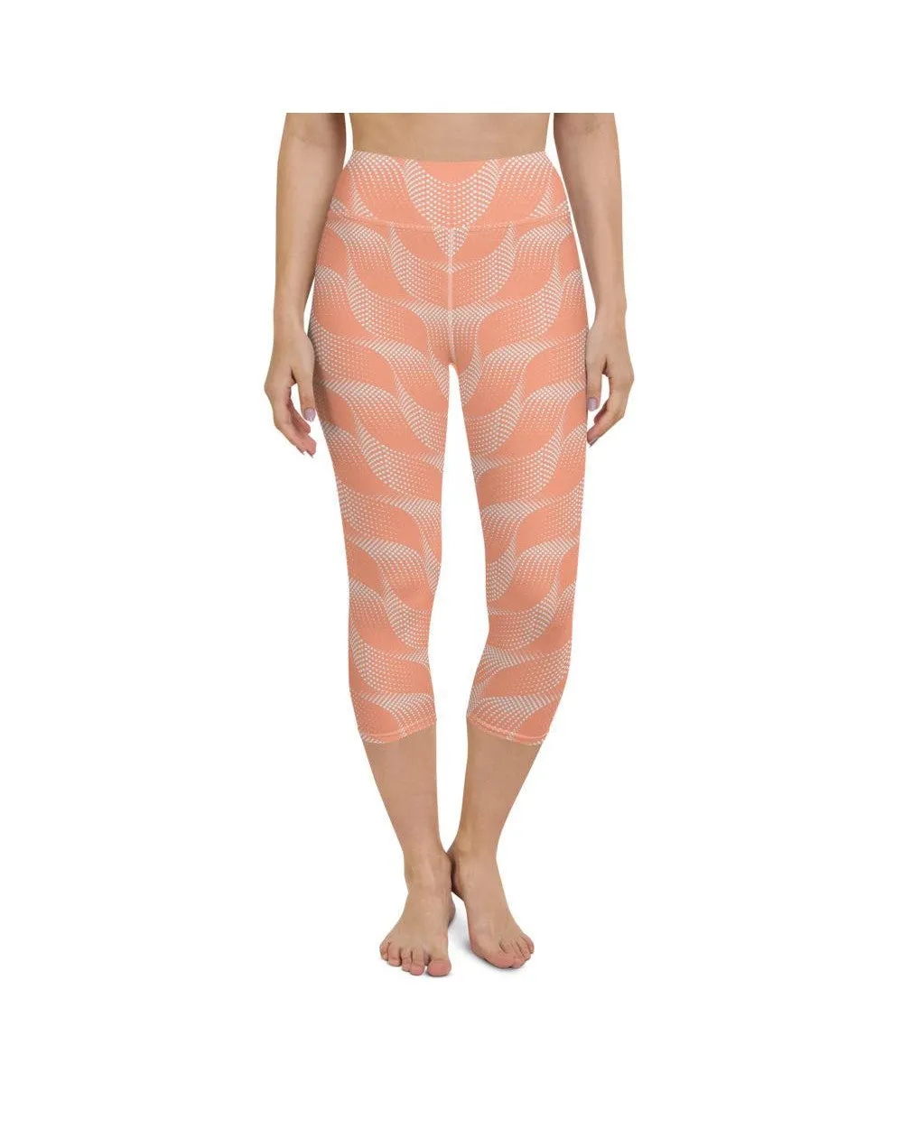 Apricot Wave Yoga Capris