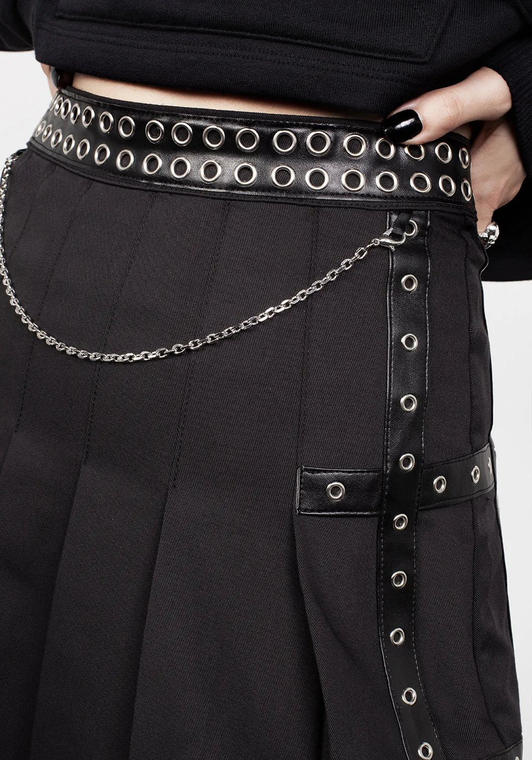 Avenged Pleated Skirt