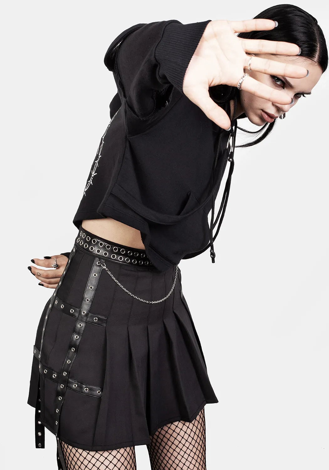 Avenged Pleated Skirt