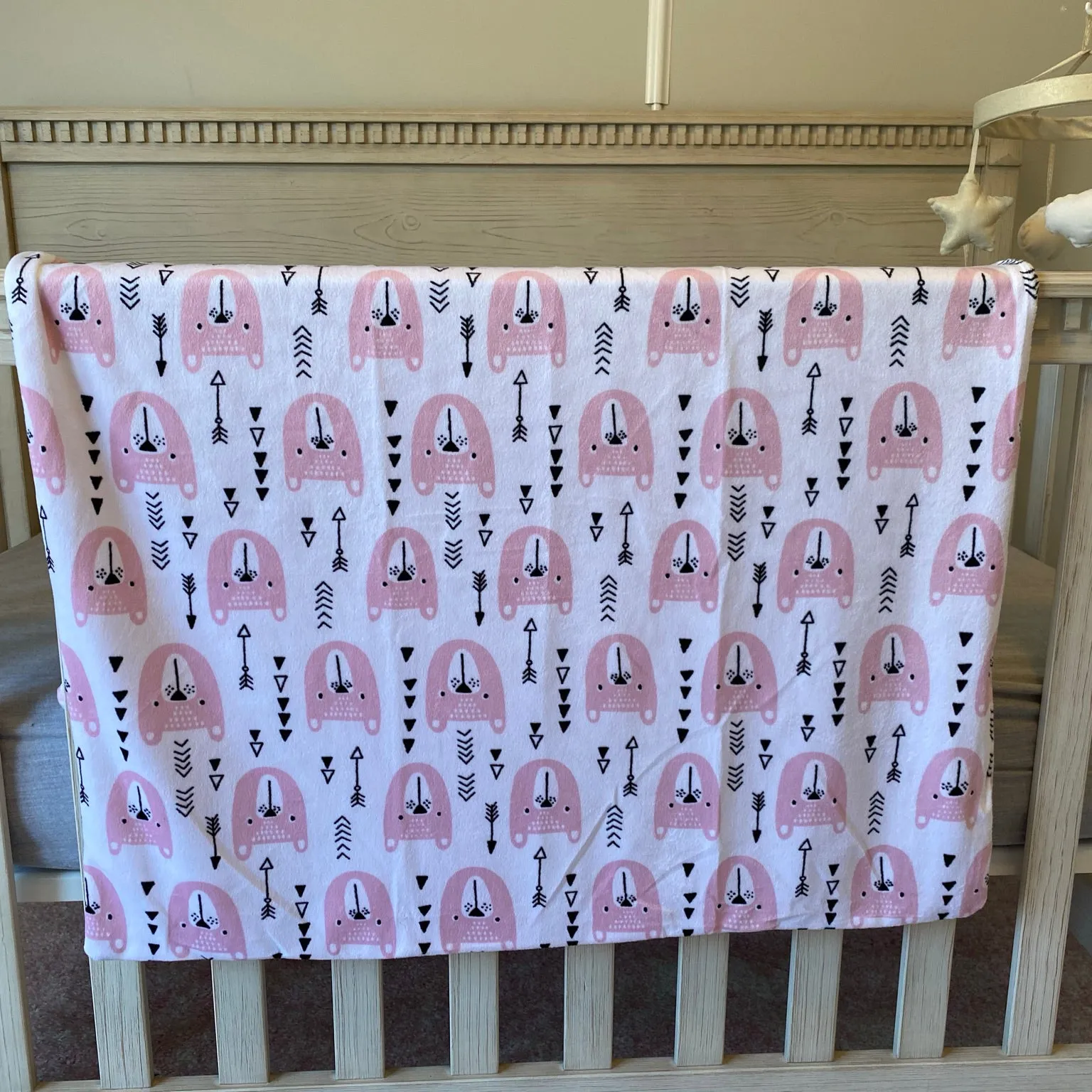 Baby Blanket Pink Bear