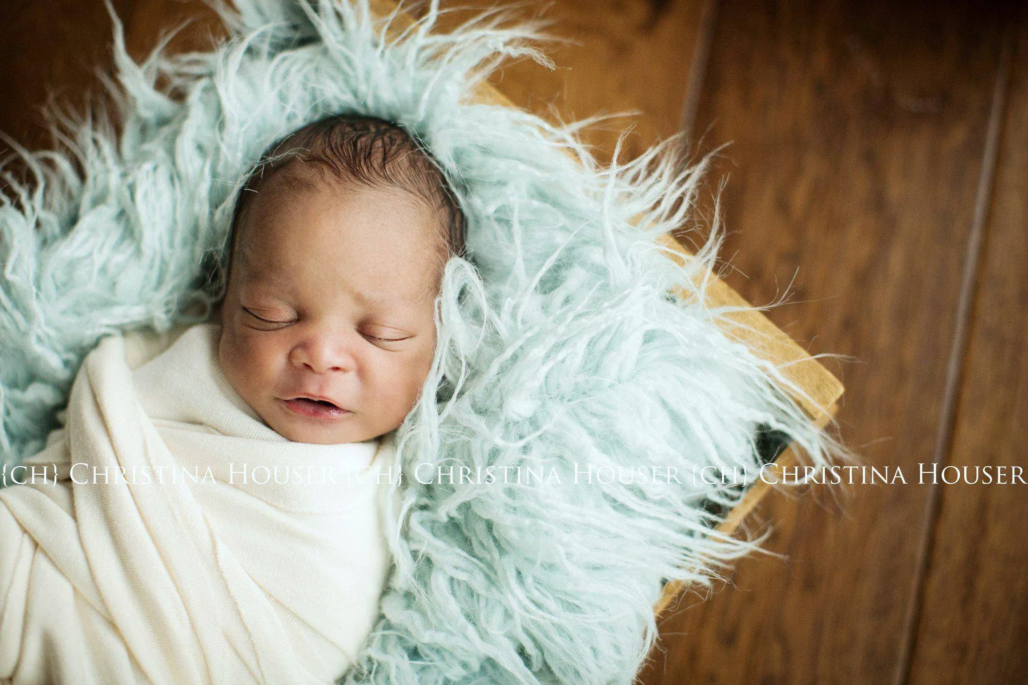 Baby Blue Faux Flokati Alpaca Fur Rug