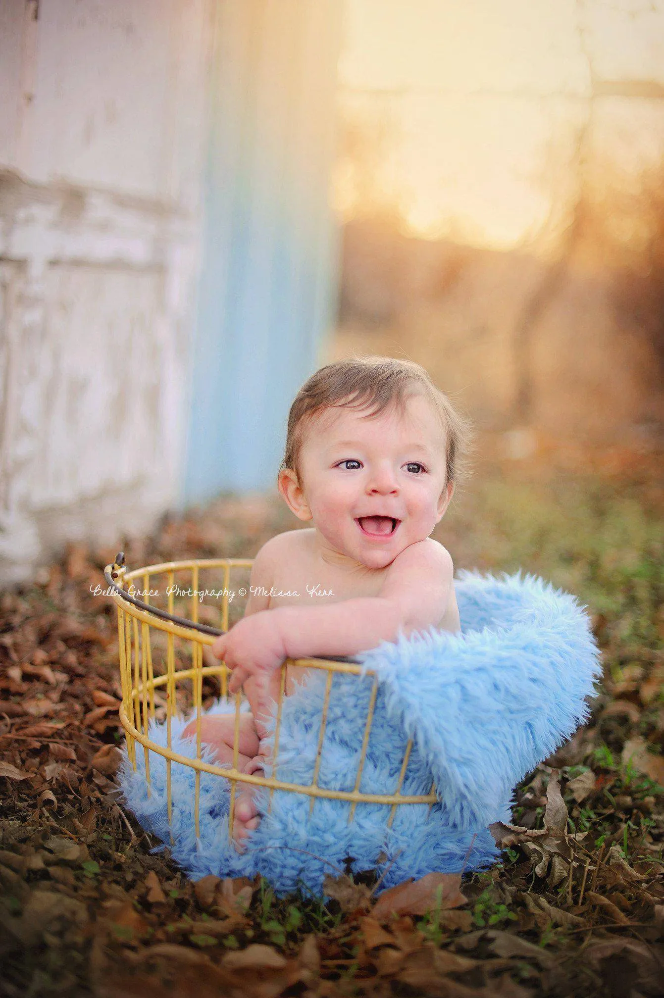 Baby Blue Minkyak Faux Fur Photography Prop Rug