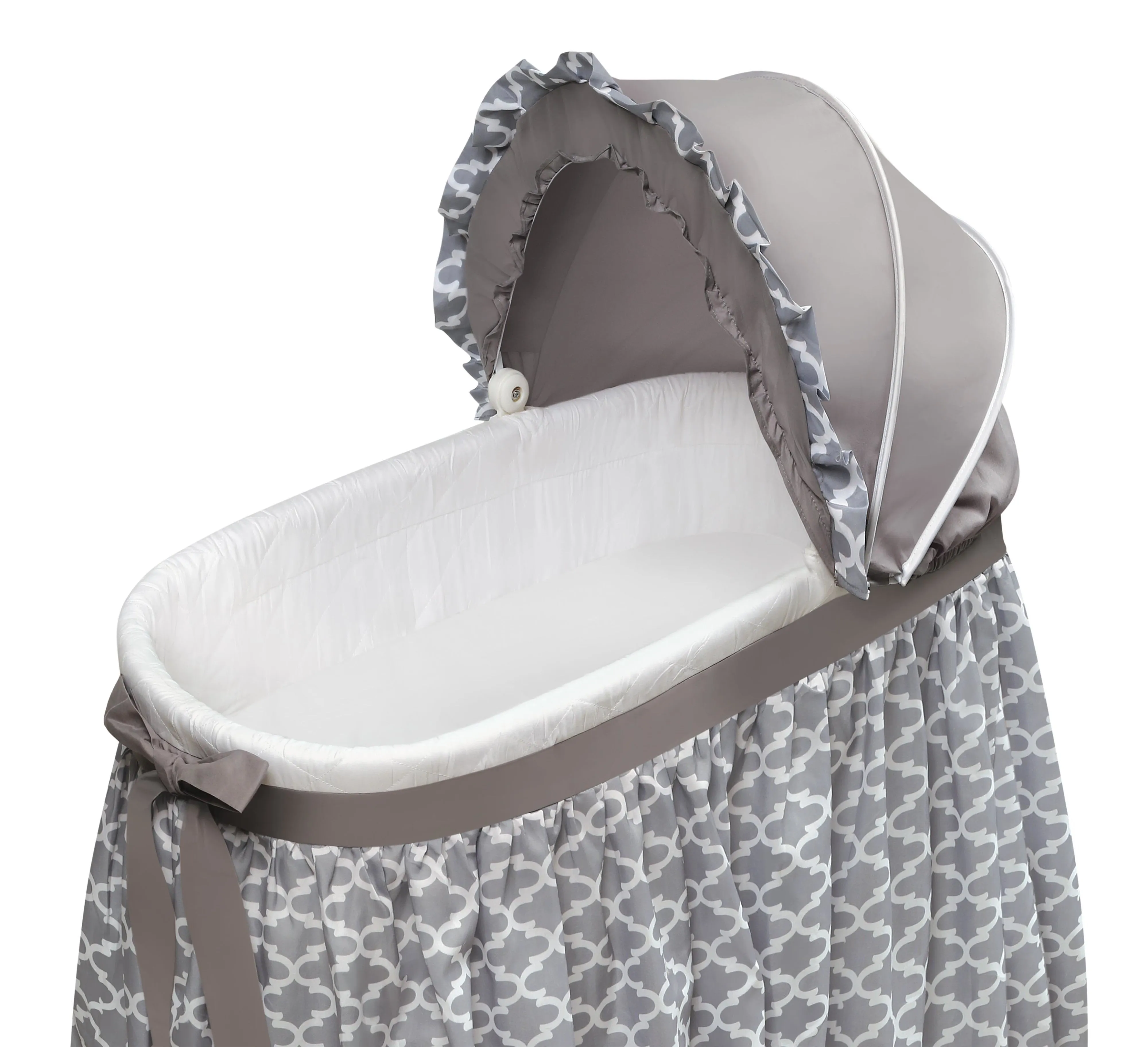 Badger Basket Wishes Oval Bassinet - Full Length Skirt