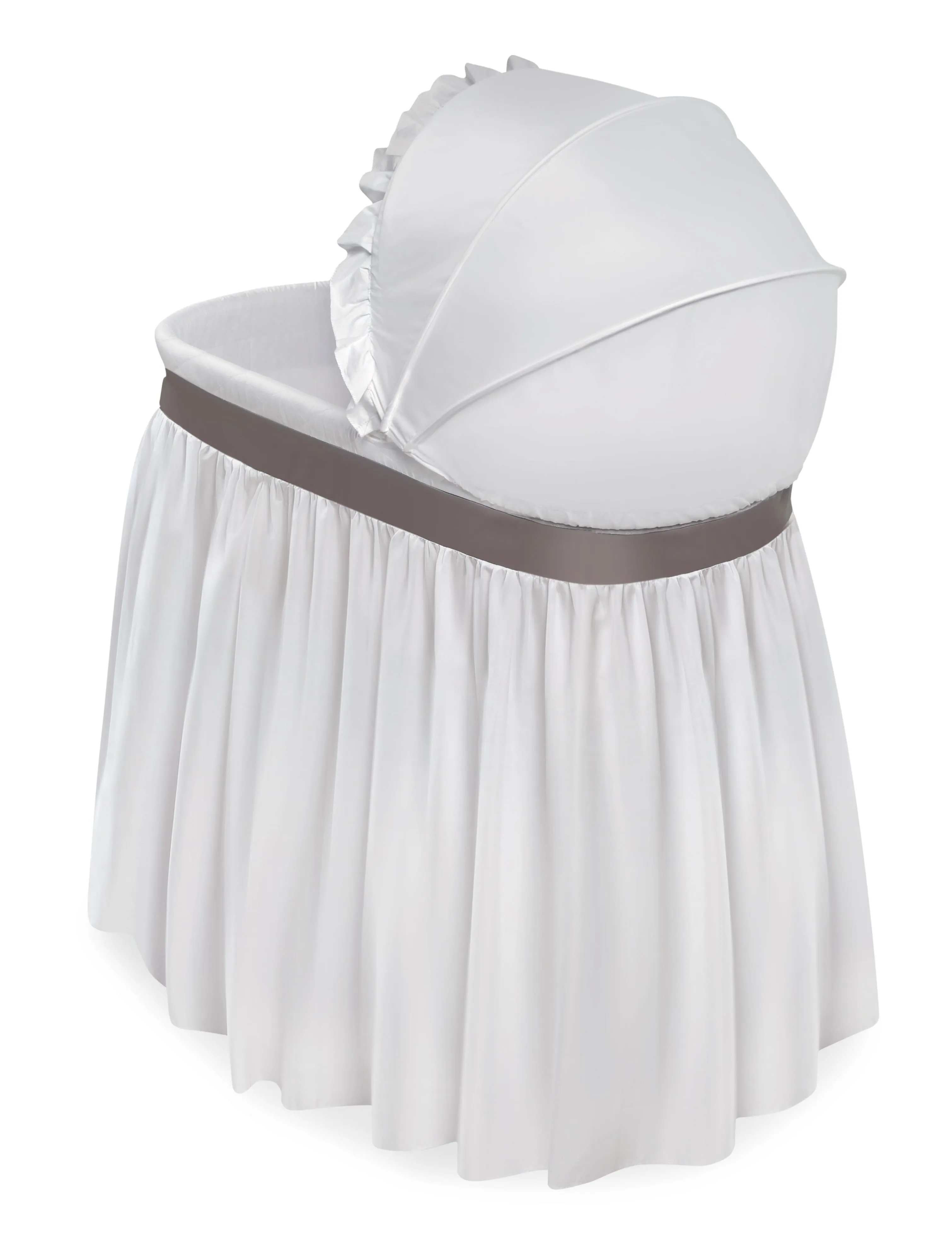 Badger Basket Wishes Oval Bassinet - Full Length Skirt