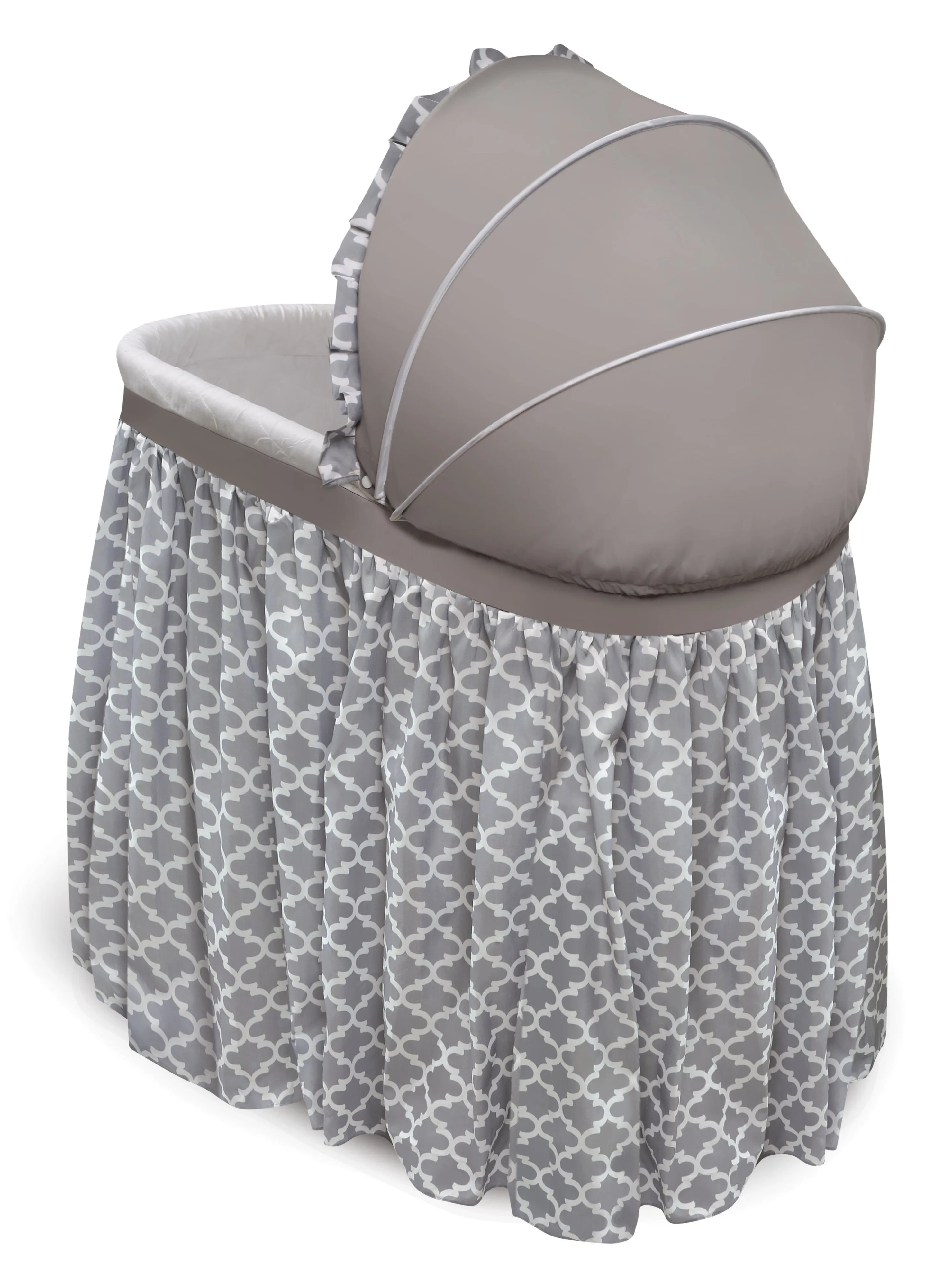 Badger Basket Wishes Oval Bassinet - Full Length Skirt