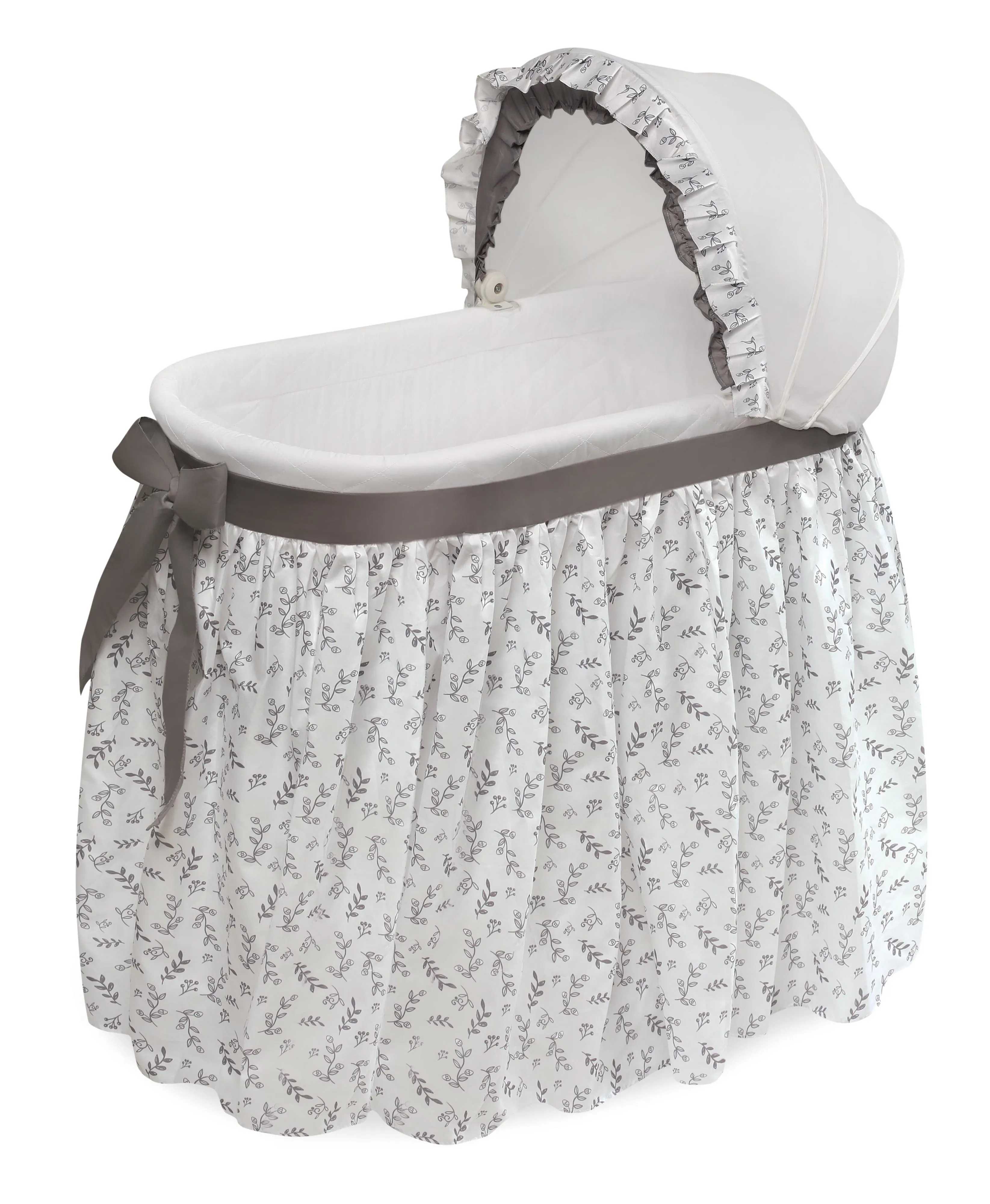 Badger Basket Wishes Oval Bassinet - Full Length Skirt