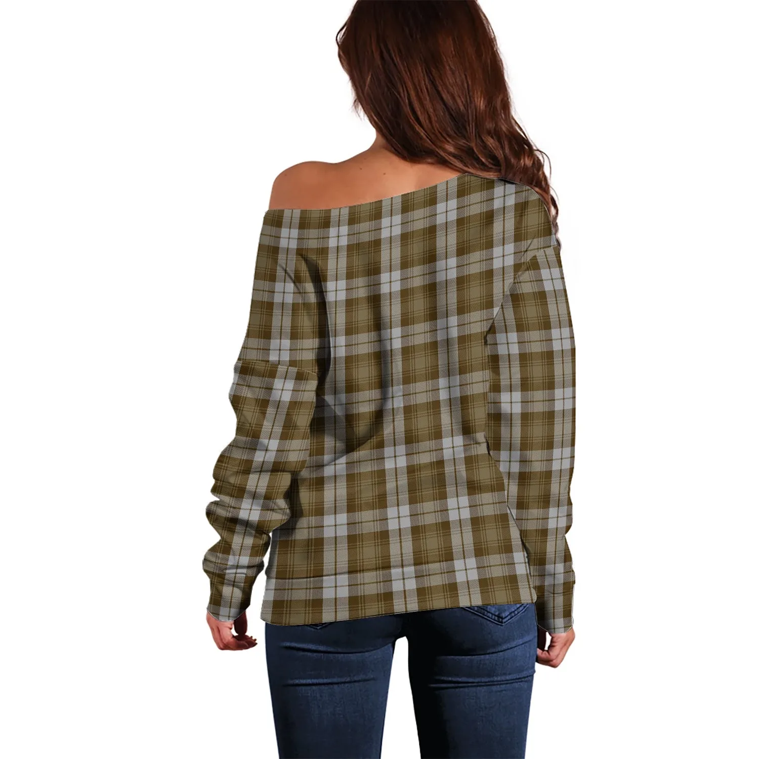 Baillie Dress Tartan Off Shoulder Women Sweater