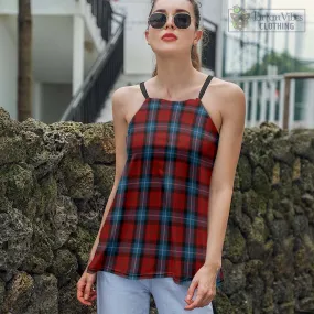 Baillie of Polkemmet Red Tartan Loose Halter Neck Camisole