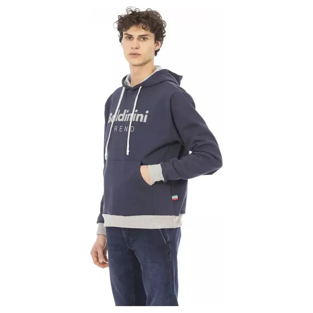 Baldinini Trend Blue Cotton Men Sweater