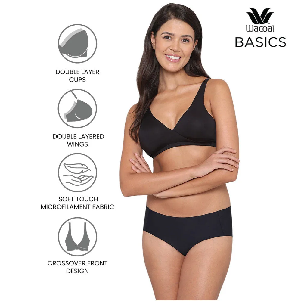 BASICS It’s Perfect  Non-Padded Non-Wired Full Cup Everyday Wear Comfort Fit Bra - Black