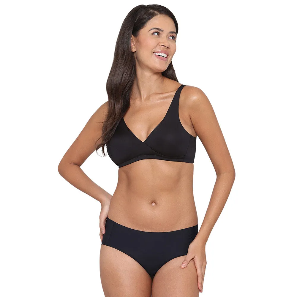 BASICS It’s Perfect  Non-Padded Non-Wired Full Cup Everyday Wear Comfort Fit Bra - Black