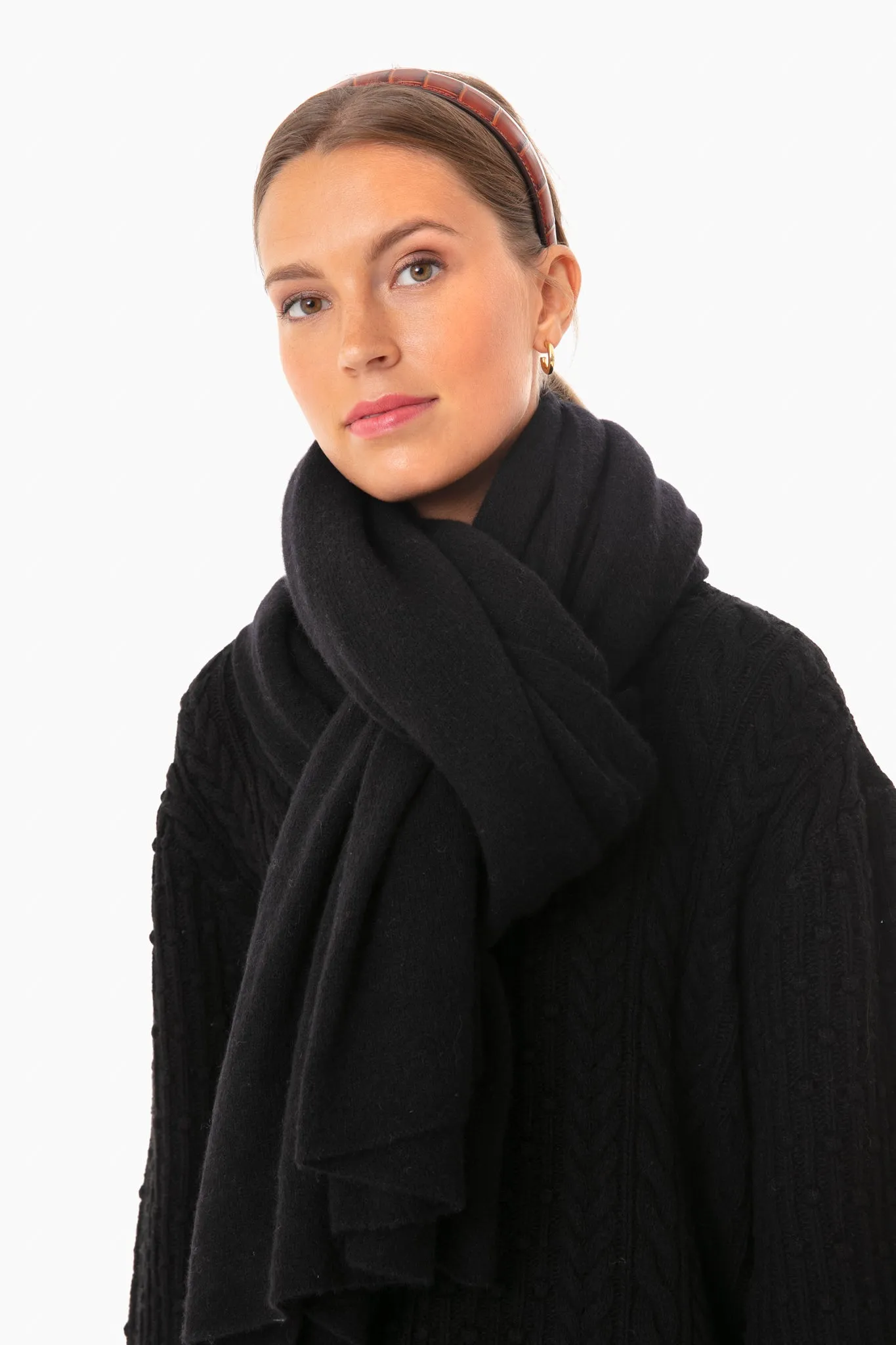 Black Cashmere Travel Wrap