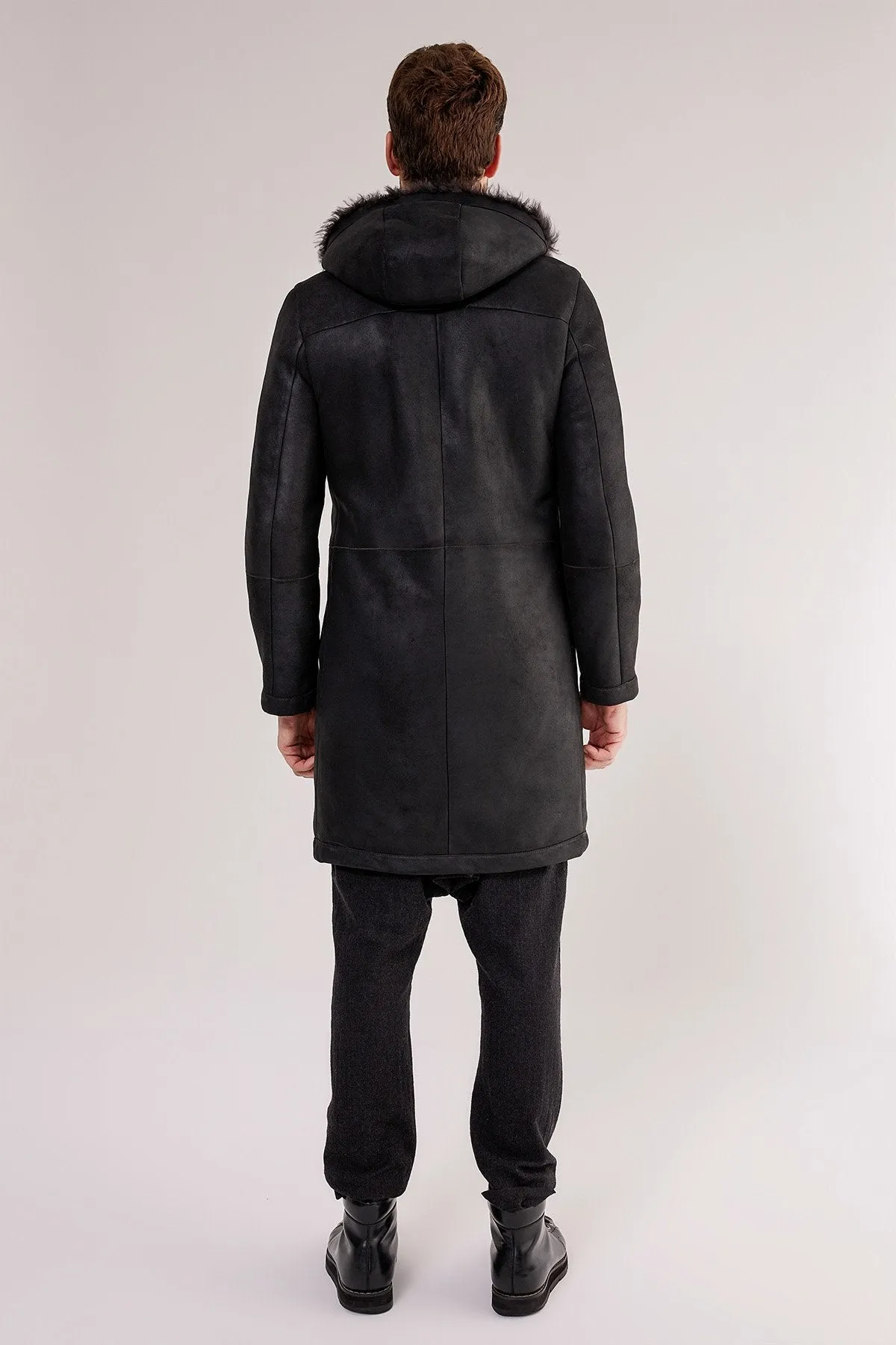 Black Shearling Coat