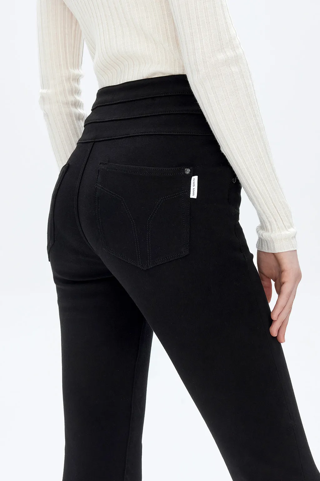 Black Stretchy High Waist Skinny Jeans