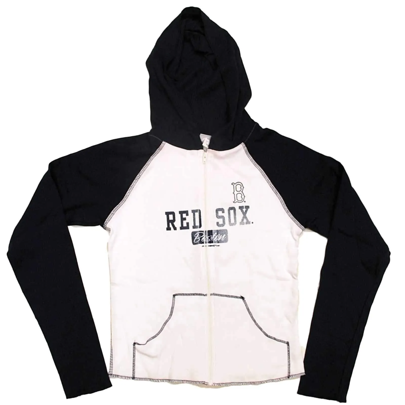 Boston Red Sox Lady Slugger Youth Girls Hoodie White Lightweight Sweatshirt