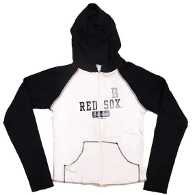 Boston Red Sox Lady Slugger Youth Girls Hoodie White Lightweight Sweatshirt