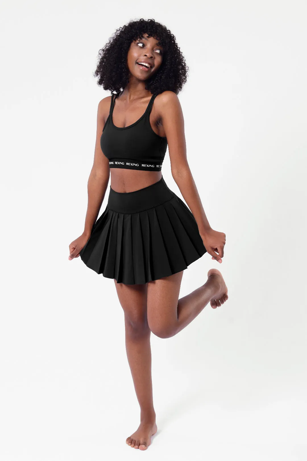 Breathable Tennis Skirt with Shorts and Pockets