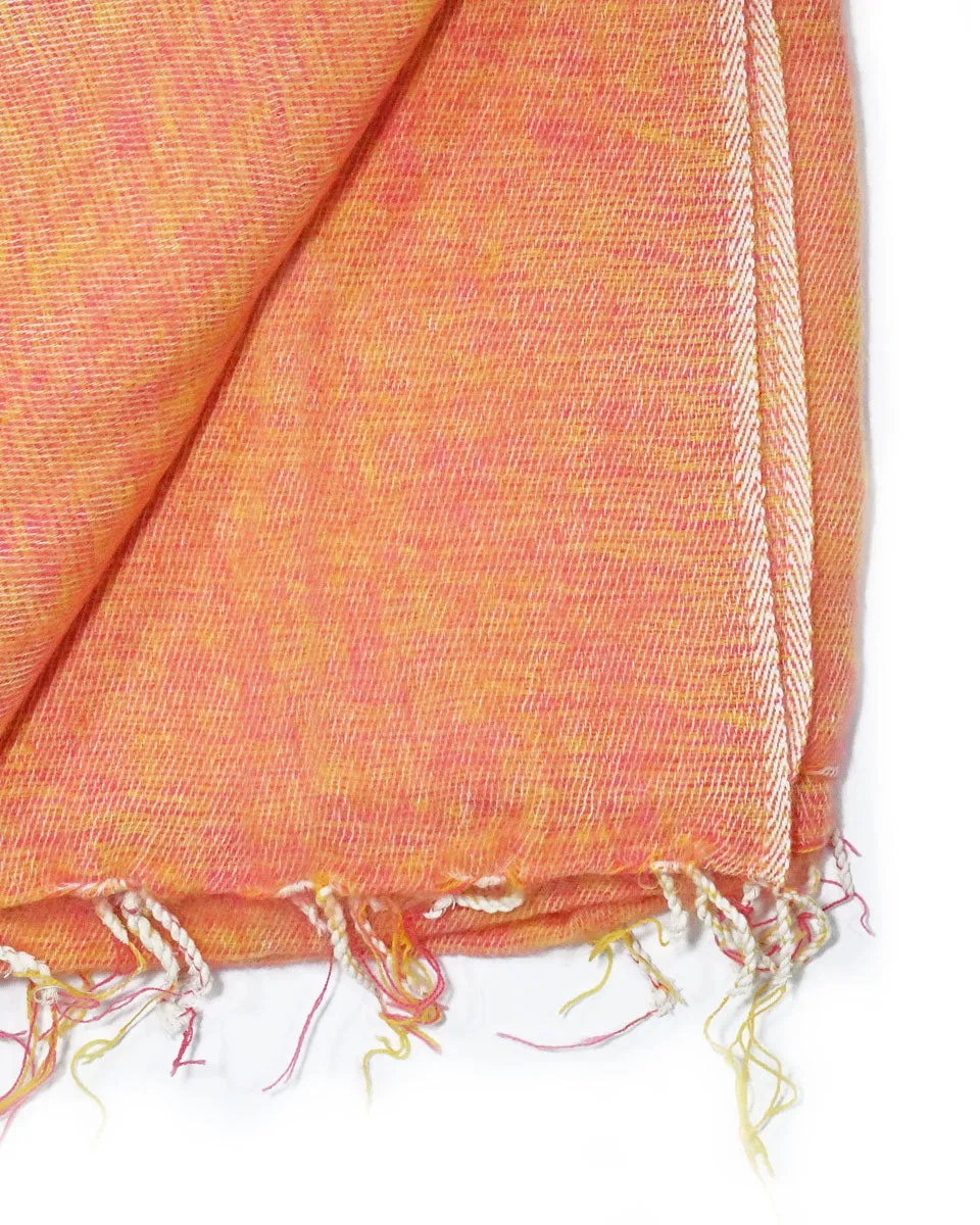 Brushed Woven Blanket in Peach