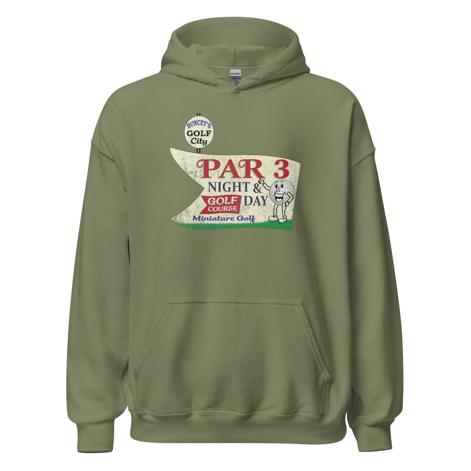 Buncey's Par 3 Gold Hoodie - West Bridgewater, MA | Retro Vintage Sweatshirt