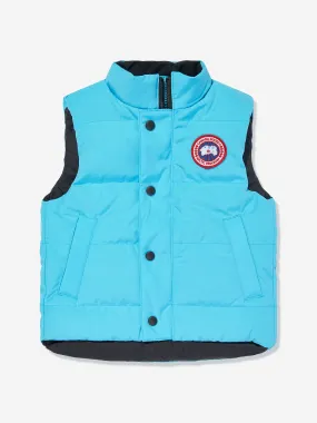 Canada Goose Kids Down Padded Vanier Gilet in Blue