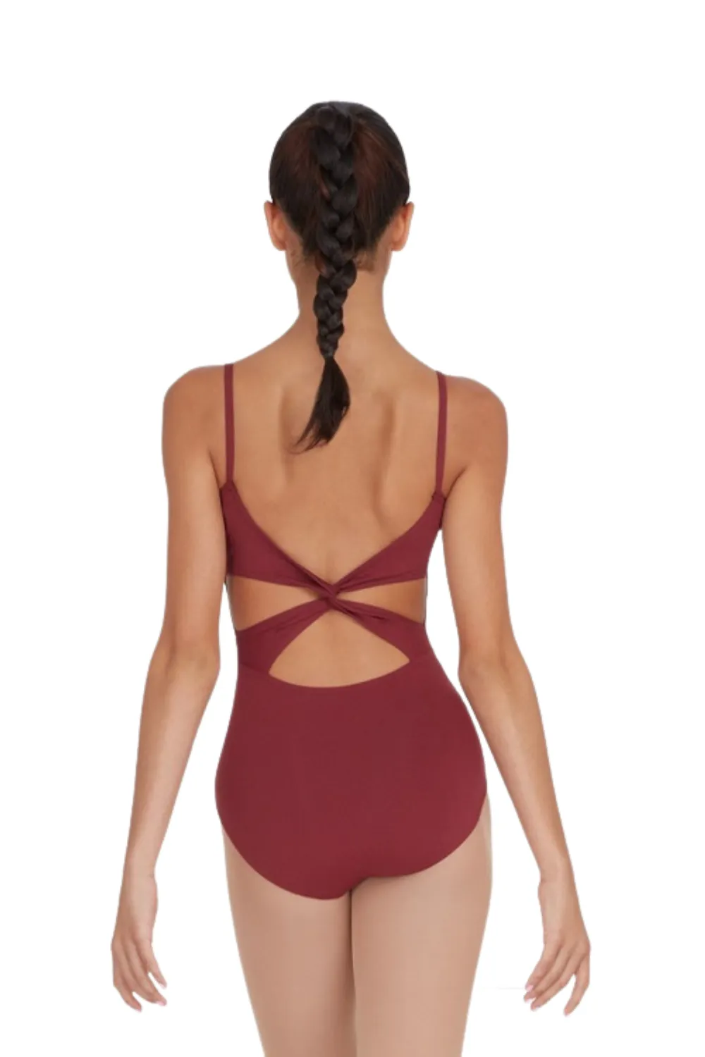 CAPEZIO LADIES MC102 EYE-CATCHING TWIST BACK CAMISOLE LEOTARD