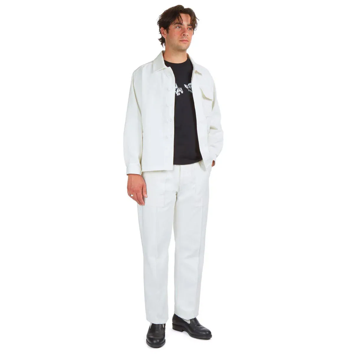 CCS French Cropped Chore Jacket - White