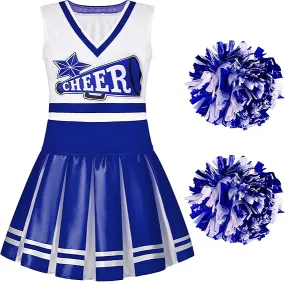 Cheerleader Costume for Girls, Blue