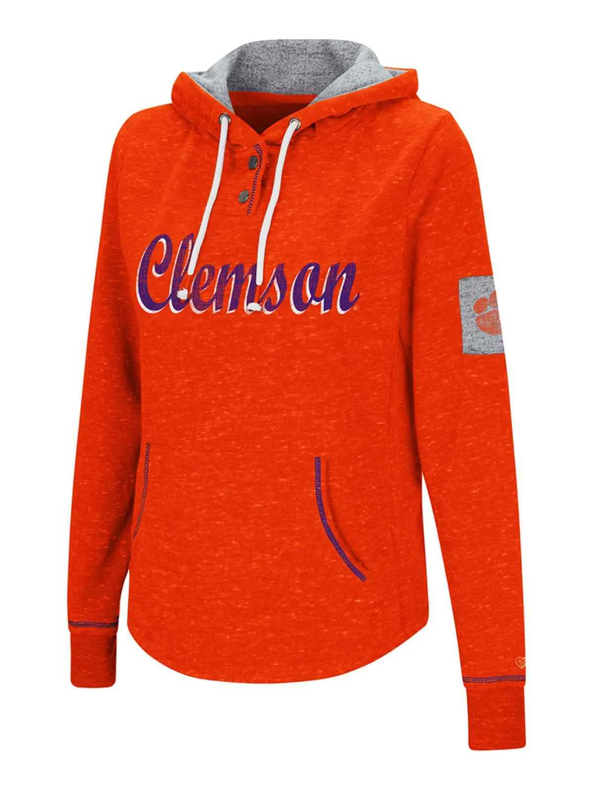 Clemson Tigers WOMEN'S Orange Ultra Soft Double Fleece Hoodie Sweatshirt