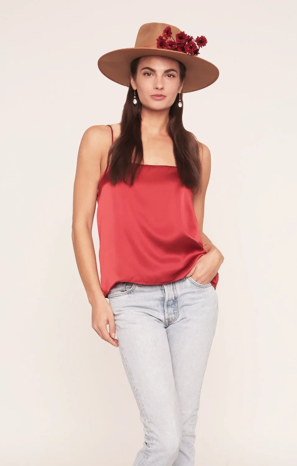 Corinne Silk Camisole | Burnt Orange