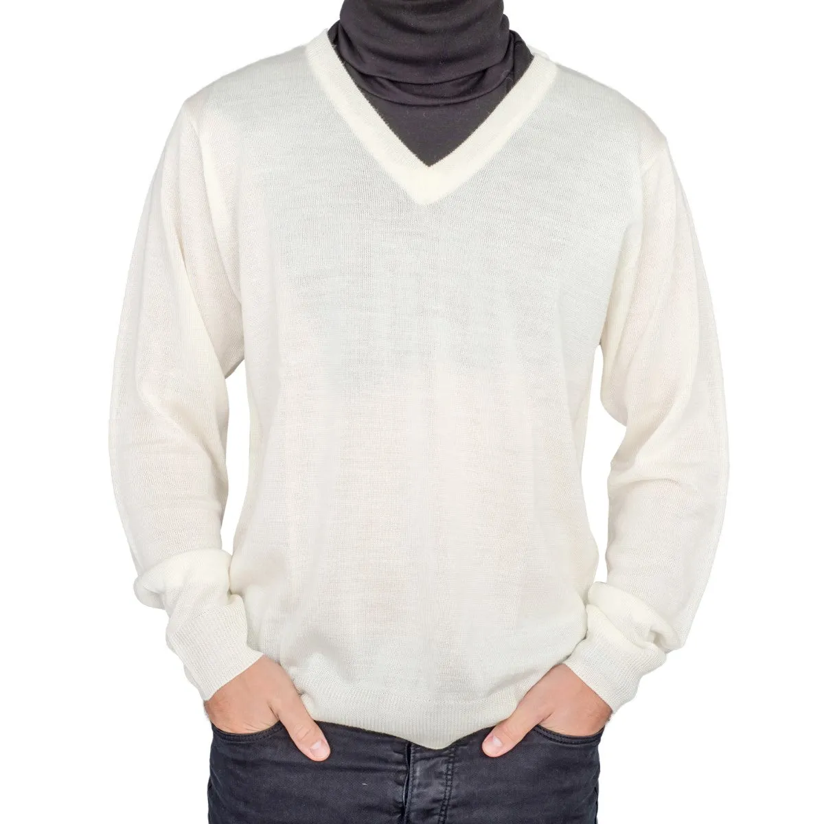 Crazy Cousin Eddie V-Neck Sweater with Black Dickey