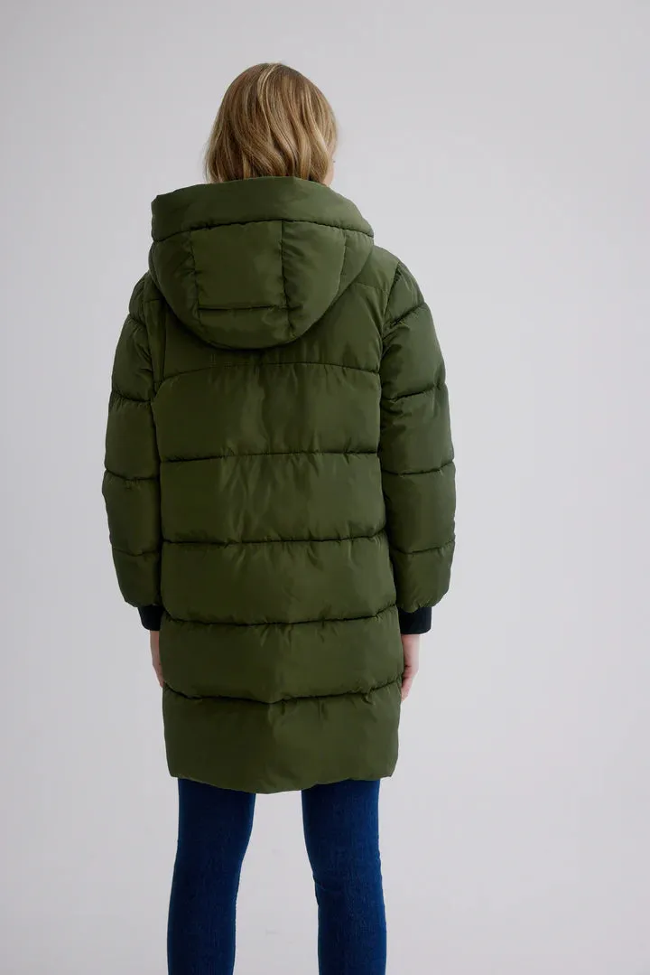 C.RO Wide Quilting Hooded Coat