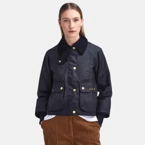 Cropped Beadnell Wax Jacket (Black   Classic)