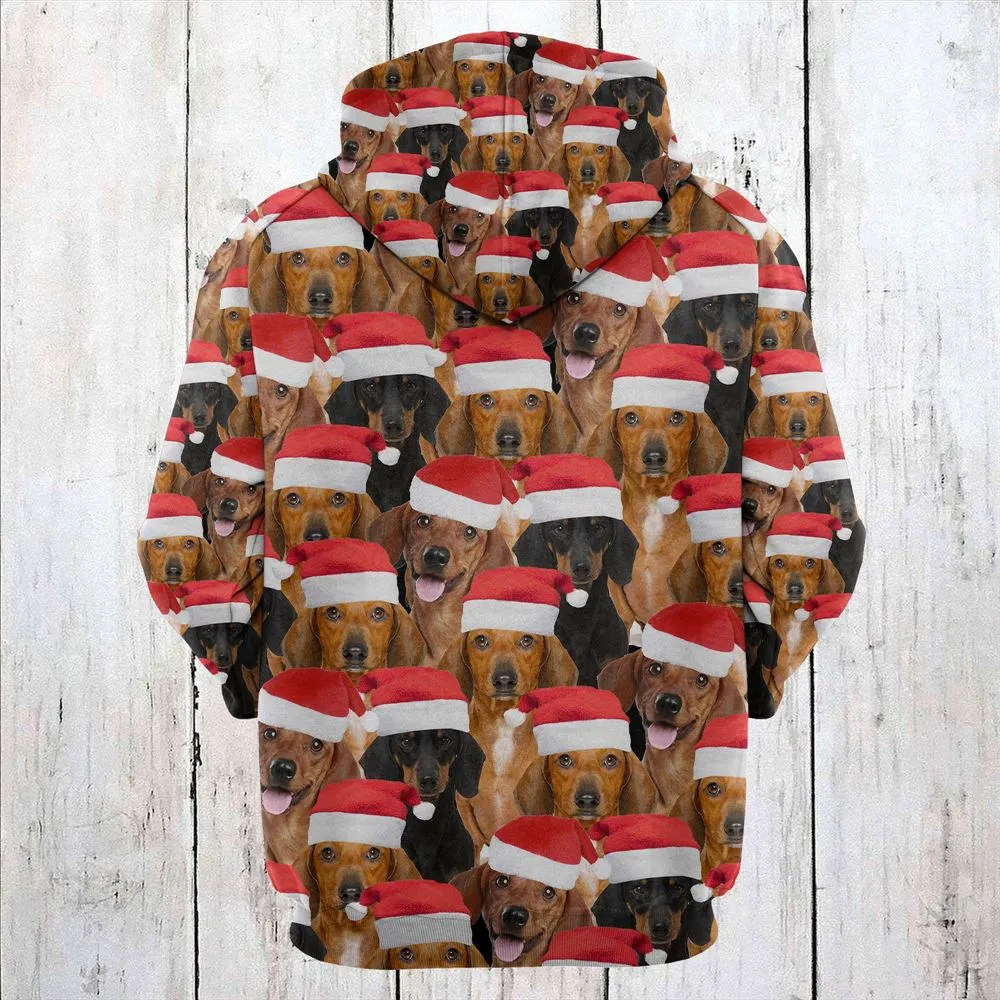 Dachshund Christmas Group All Over Print 3D Hoodie For Men And Women, Best Gift For Dog lovers, Best Outfit Christmas