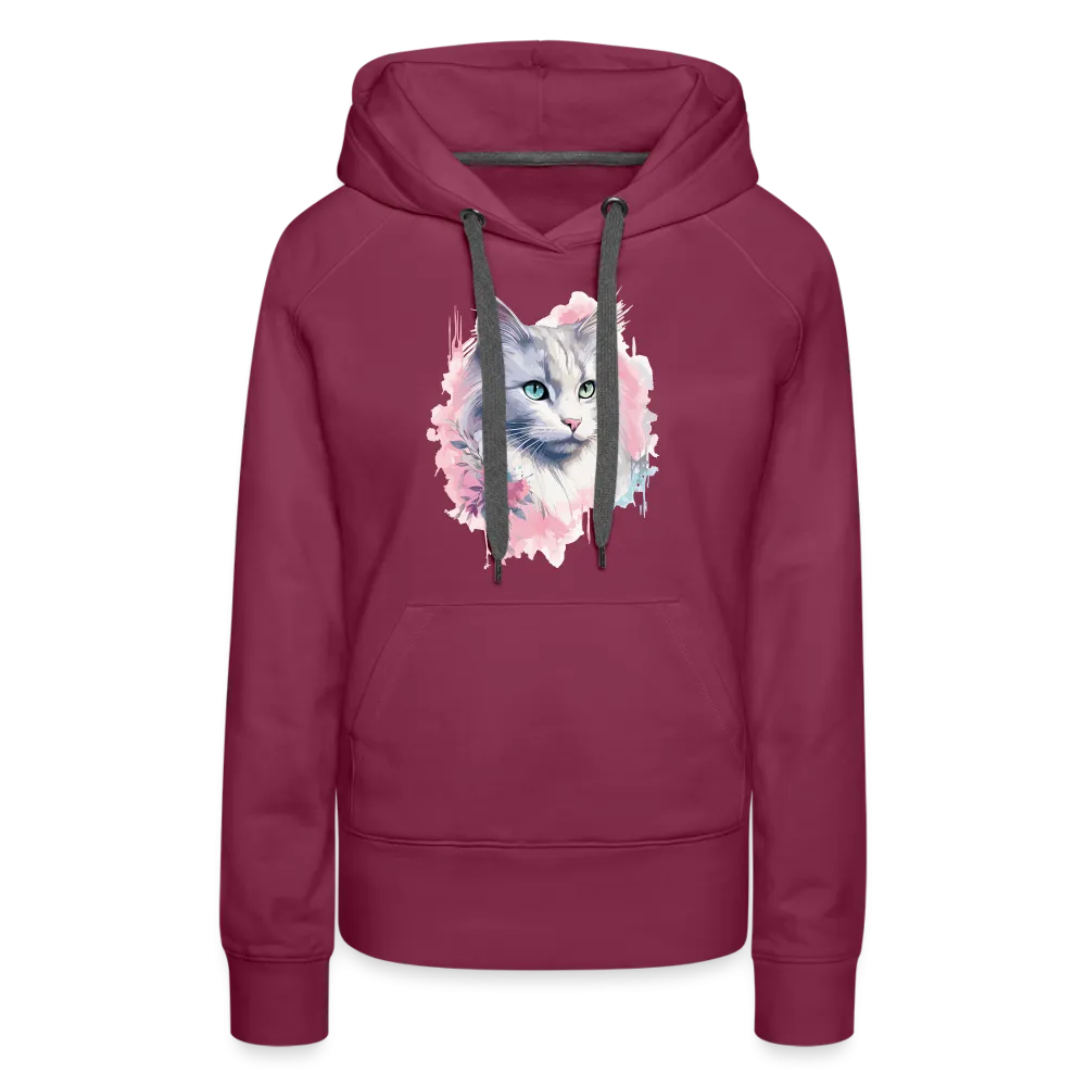 Damen Hoodie mit Katzenmotiv "Heterochromia Cat"