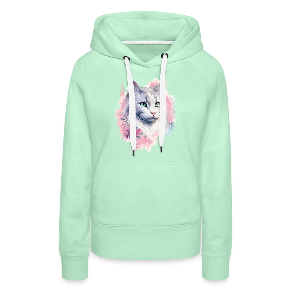 Damen Hoodie mit Katzenmotiv "Heterochromia Cat"