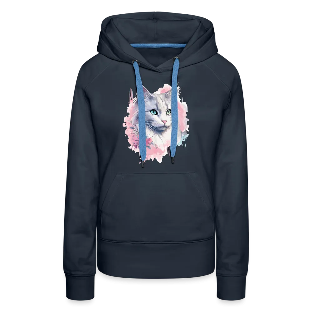 Damen Hoodie mit Katzenmotiv "Heterochromia Cat"