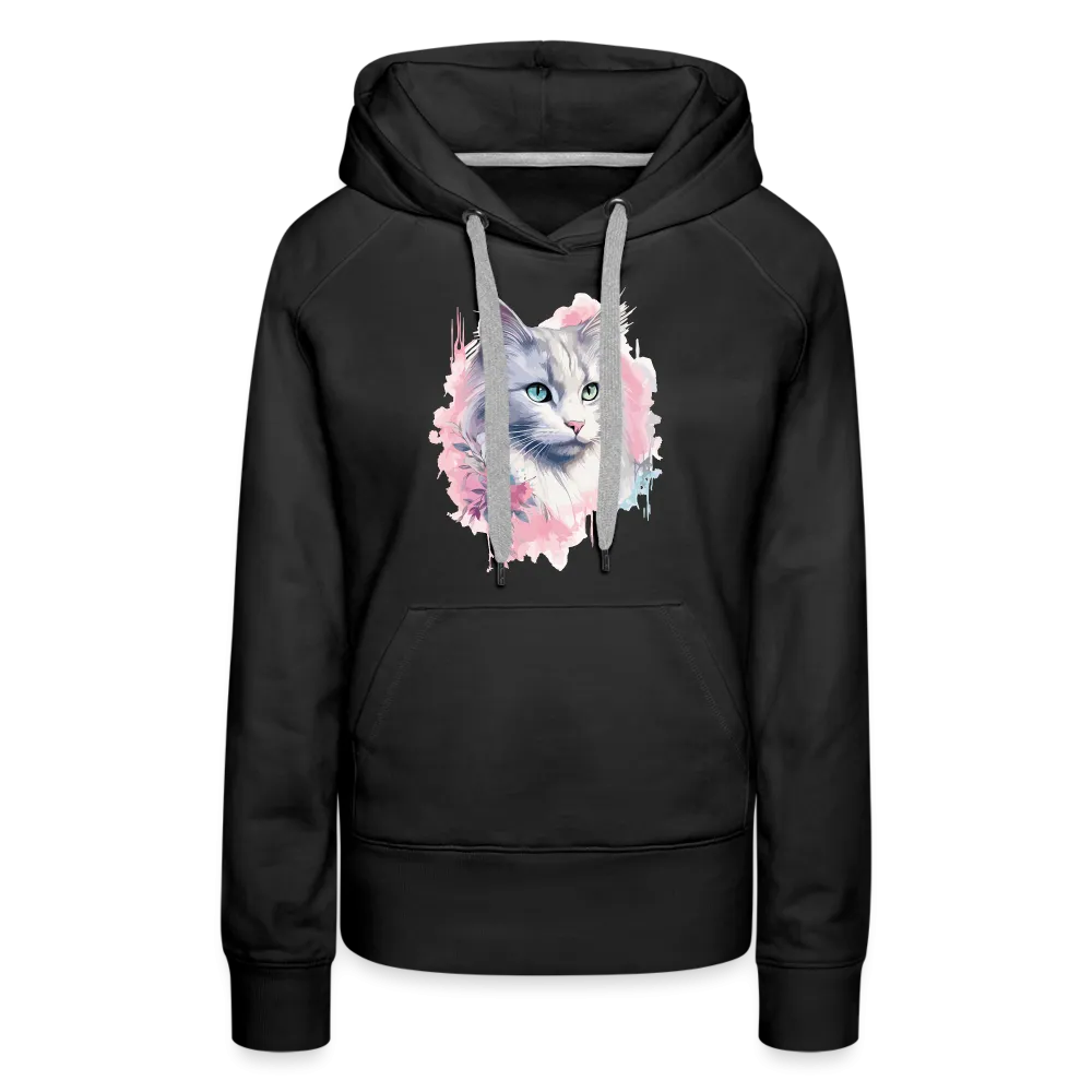 Damen Hoodie mit Katzenmotiv "Heterochromia Cat"